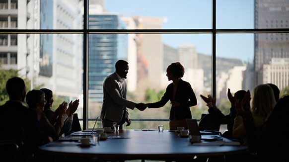 business people shaking hands