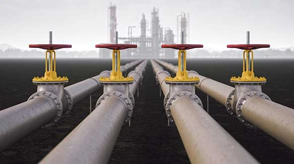 pipeline and refinery