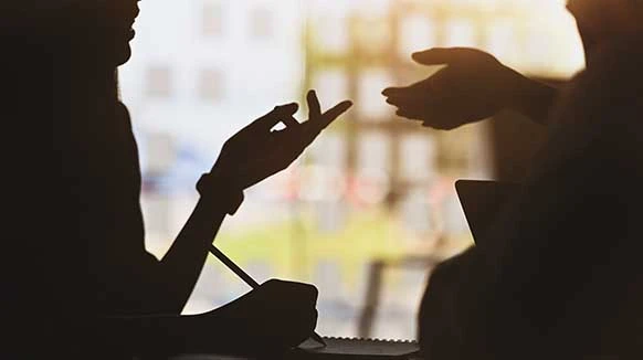 business hands during meeting