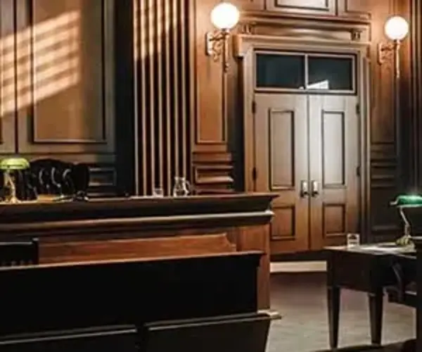 inside courtroom