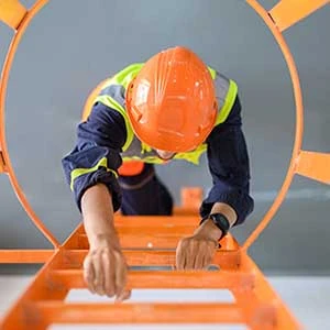 OSHA worker in hardhat