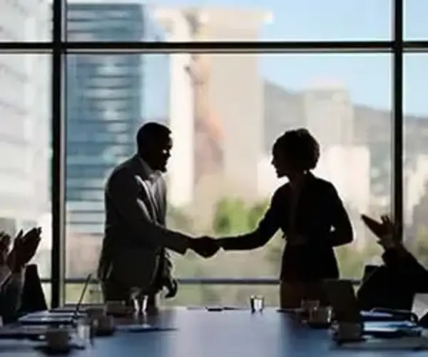 business people shaking hands